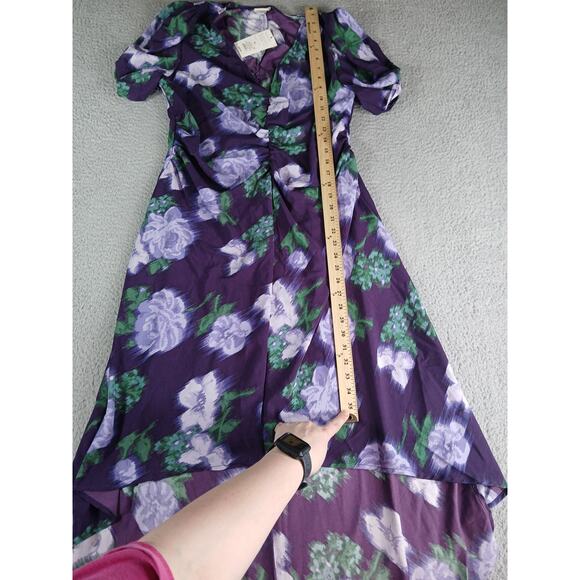 A New Day Dress Womens XL Purple Flowy Chic Dress High-Low Floral Target NWT - Picture 4 of 7